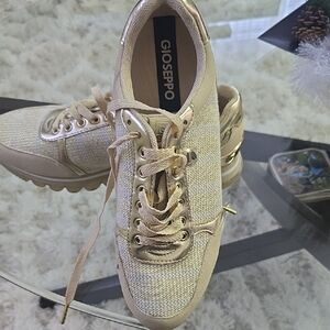 Women's Gold Sneakers